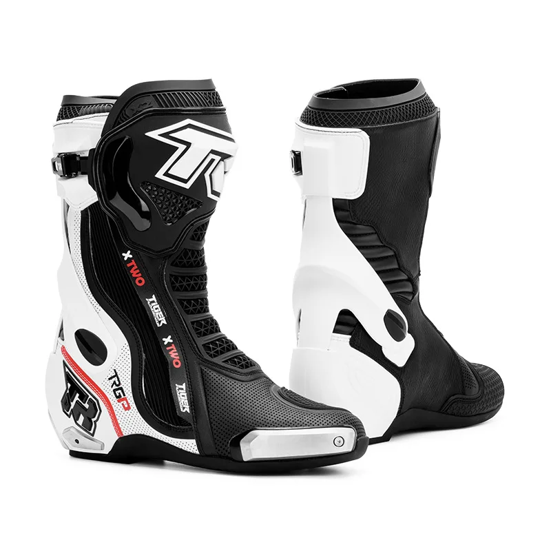 TR X2 Off-Road Motorcycle Botas Professional Track Riding Boot Cowhide Waterproof Racing Anti-Collision Off-Road for Rally Race
