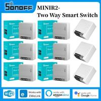 SONOFF MINIR2 Two Way Smart Switch WiFi DIY MINI Switch Smart Home Automation Via eWelink Voice Control Work With Alexa Google