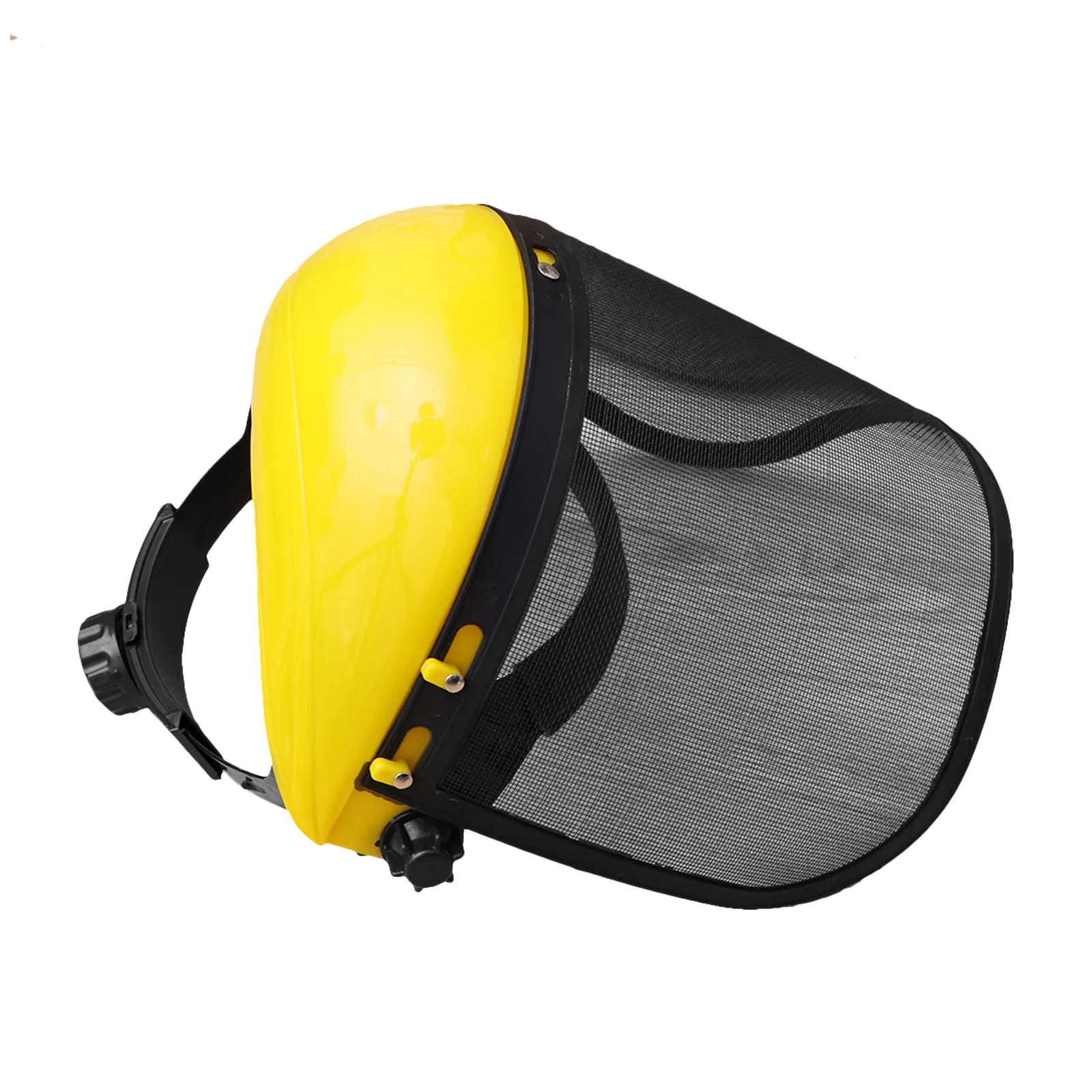 شبكة سلكية آمنة قابلة للتعديل، حزام رأس مريح لكامل الوجه، قناع منشار جزازة العشب، حماية السلامة