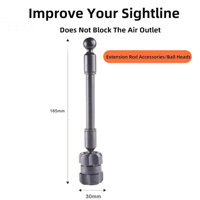 17mm Dual Ball Head Extension Rod for Car Phone Mount Adjustable Bending Dual Ball for Car Phone Mount Accessories