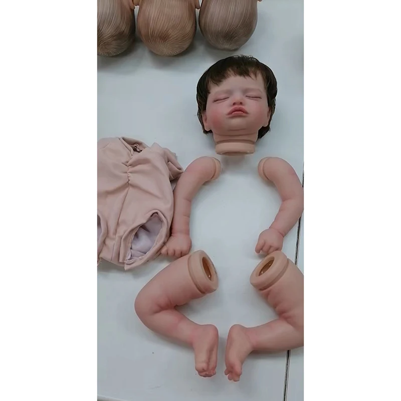 NPK 19inch Newborn Baby Reborn Doll Kit Baby Rosalie Lifelike Soft Touch Already Painted Unfinished Doll Parts