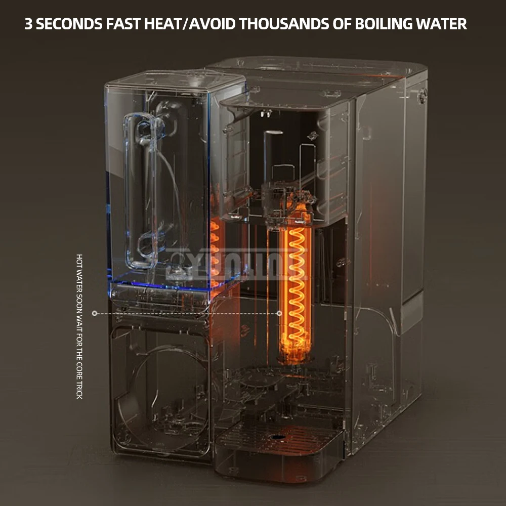 Distributore d'acqua per riscaldamento Macchina per bevande dirette per uso domestico Riscaldamento Macchina integrata Depuratore d'acqua da tavolo 5L istantaneo