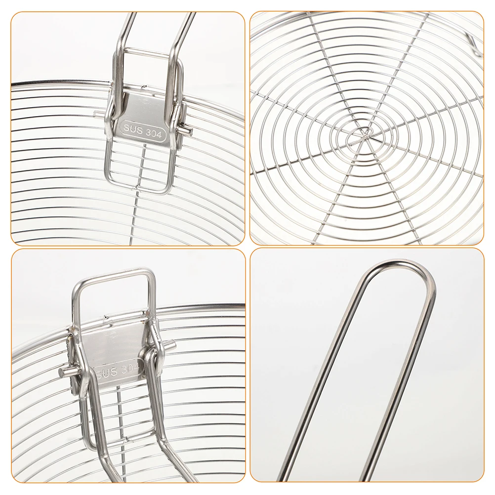 

Stainless Steel Frying Basket Handle French Fries Chips Snack Chicken Fish Balls Reusable Mesh Deep Fryer Container