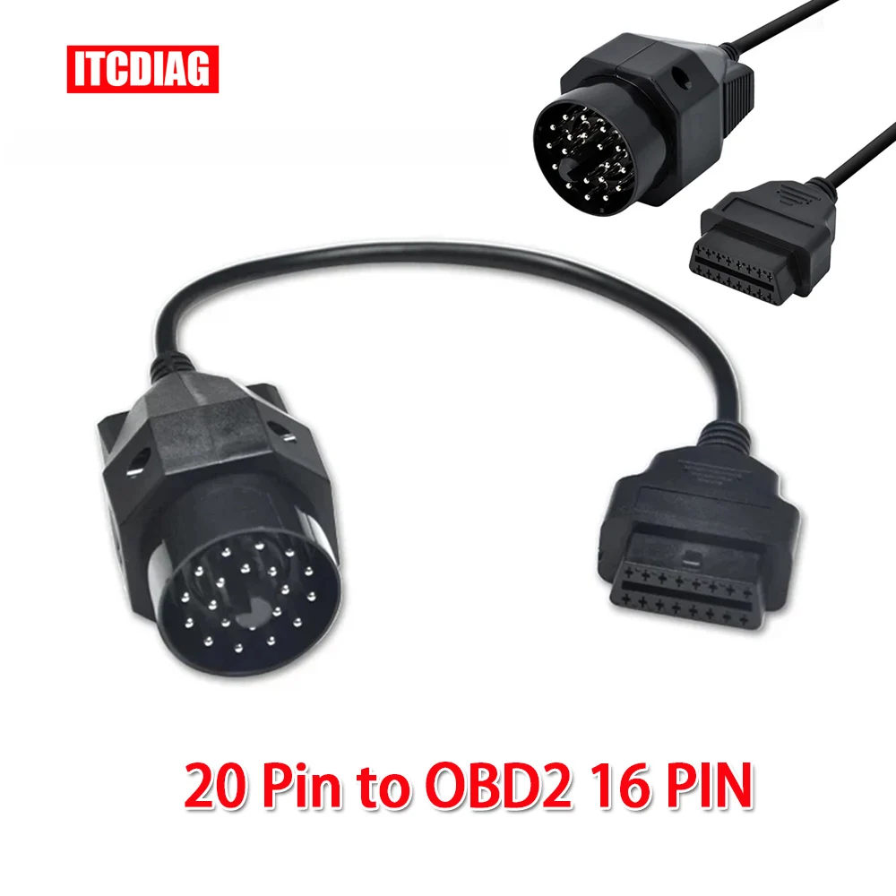 OBD Adapter for BMW 20pin to OBD2 16PIN Female Connector e36 e39 X5 Z3 obd2 cable for BMW 20 pin connector PIN Extension Cable