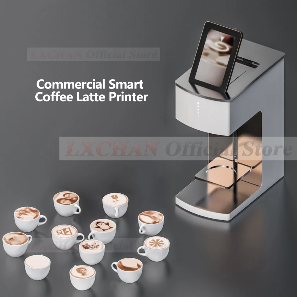 

LXCHAN Coffee Latte Art Machine Automatic Latte Printer Coffee Printer Fantasia Pattern Printer Food Surface Printer 110V-220V