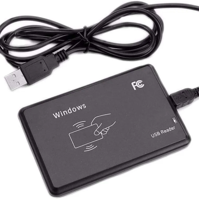 HACHANLUN RFID Dual frequency Reader USB Port 13.56mhz 125khz IC ID Contactless Card Support Window Linux No driver required