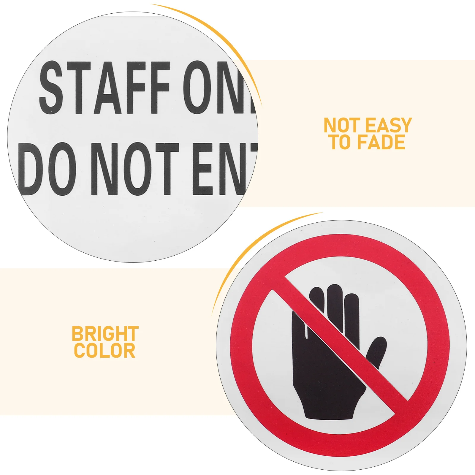 2Pcs Access Control Sign Bold No Entry Design Easy Installation for Private Property Workshops Prevent Unauthorized Intrusion