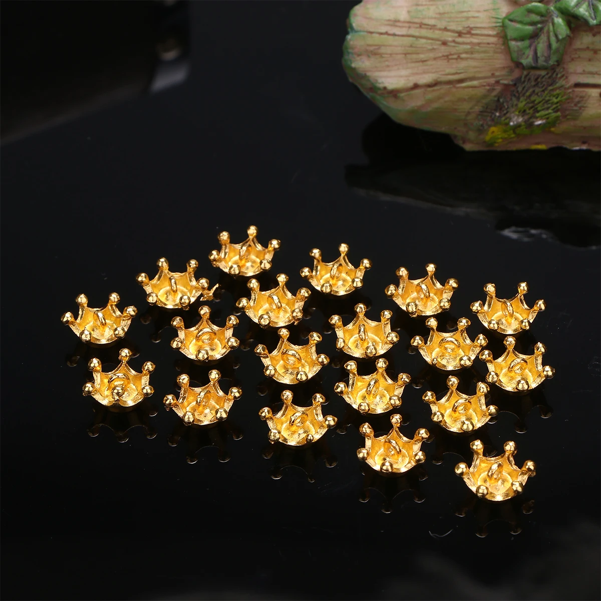 

100pcs Crown Bead Hat Accessories Durable Lightweight Alloy Material DIY Jewelry Pendant Bag Toys Decorations