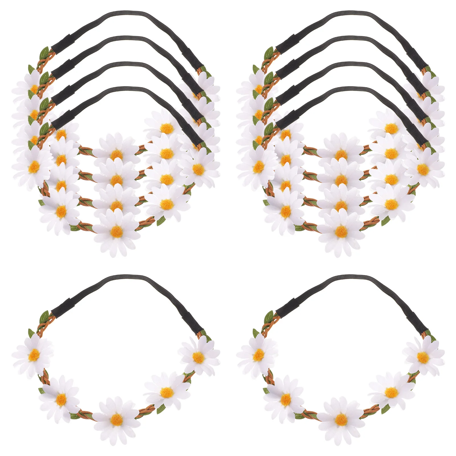 

10 Pcs Sun Flower Headband Daisy Headbands Garland Women Bridal Hair Accessories for Vintage Hairband Artificial