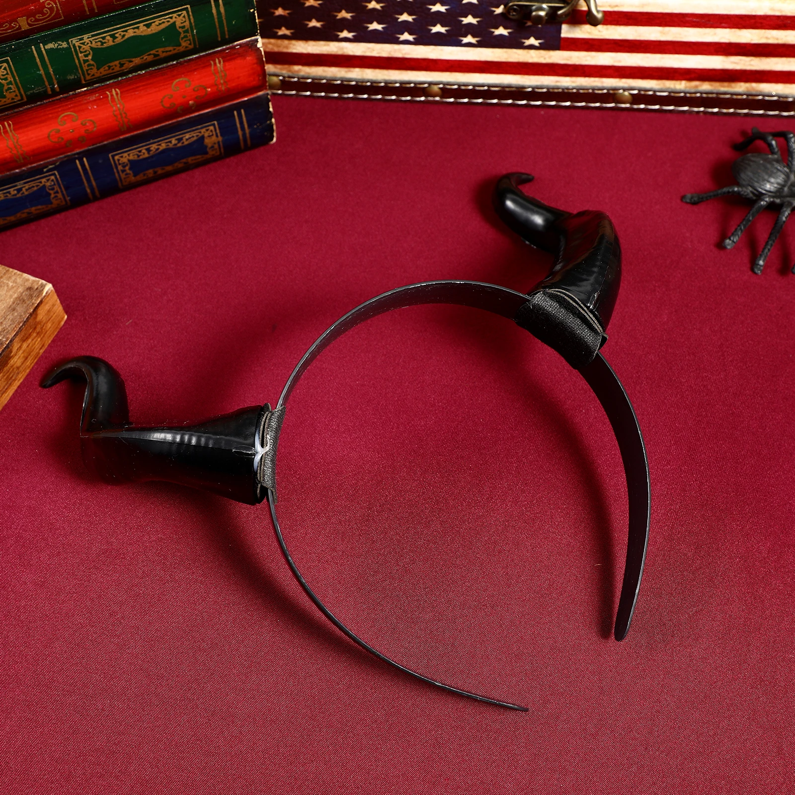 

Horn Hair Accessories Ox Headdress Gothic Hair Band Halloween Cosplay Costume Durable Plastic Suitable Adult Children