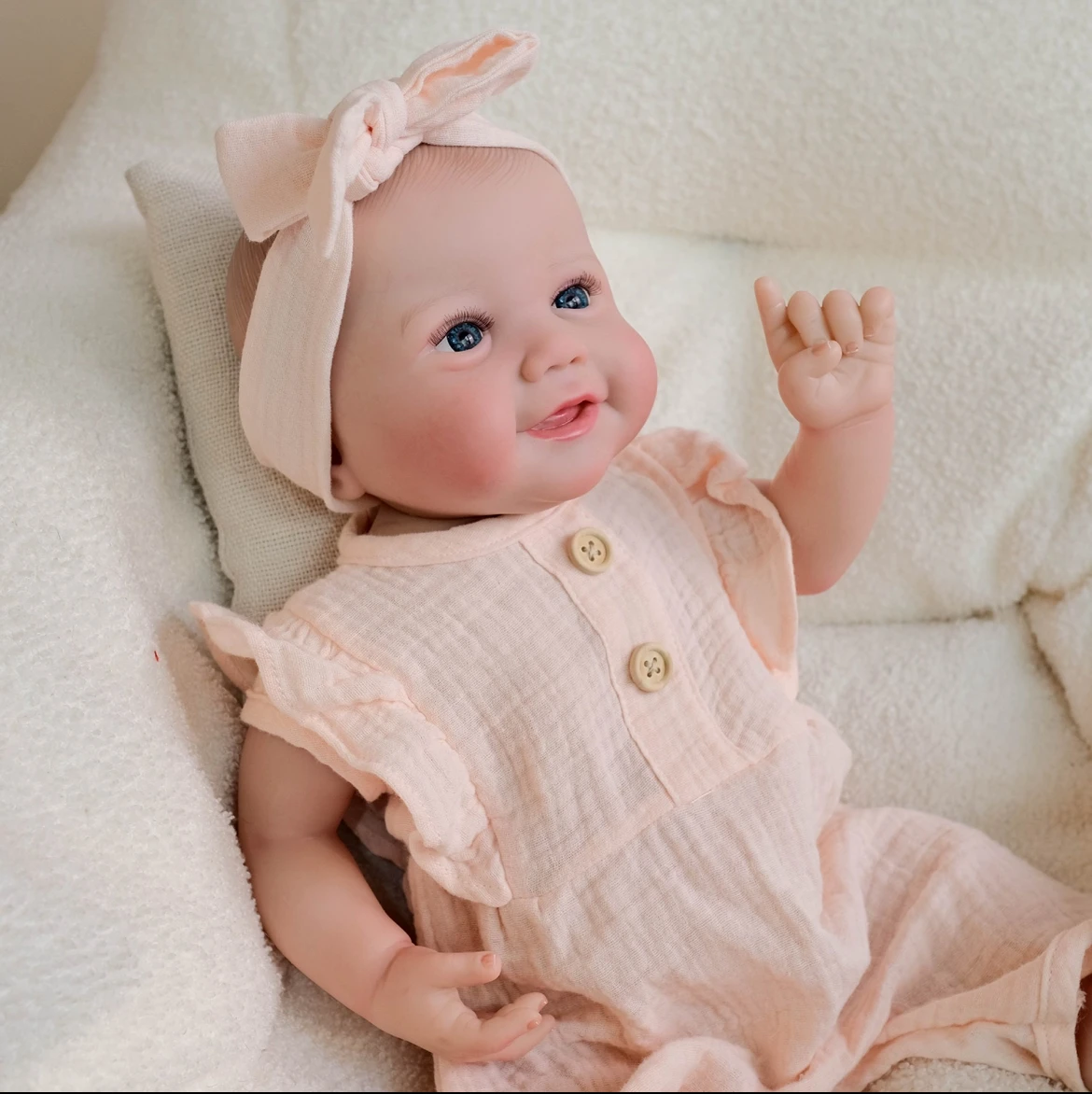 ตุ๊กตาเด็กทารกเหมือนจริง ขนาด 48 ซม. - ผิวไวนิลนุ่ม วาดเส้นเลือดด้วยมือ พร้อมจุกนมแม่แบบแม่เหล็ก - ของสะสมทารกแรกเกิดที่เหมือนจริง