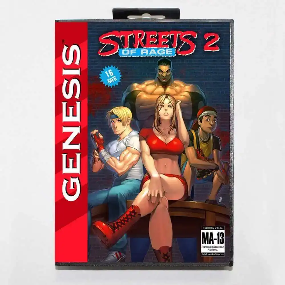 Игровой картридж Street Of Rage 2 MD с коробкой из США для 16-битной системы Sega Megadrive Genesis