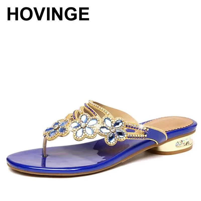 

HOVINGE Summer Shoes Elegant Open Toe Summer Slides Female Outdoor Shoes High Quality Ladies Fashion Sandals Evening Flip Flop