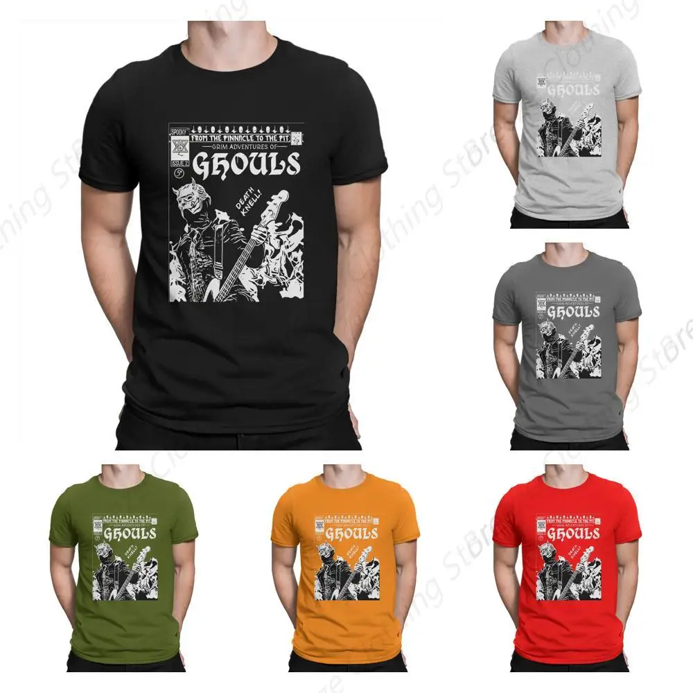 

Men T-Shirt NAMELESS GHOUL INSPIRED COMIC COVER DESIGN Black Ink Vintage Cotton Tee Shirt Short Sleeve Ghost Band T Shirts