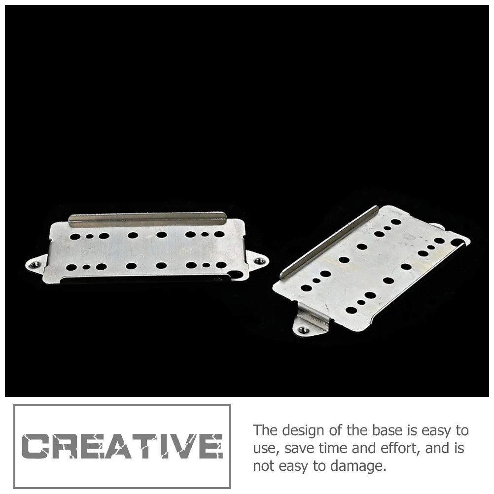 

2Pcs Guitar Pickup Base Plate Metal Humbucker Neck Bridge Durable Wear Resistant Easy Install Accessories for Electric Acoustic