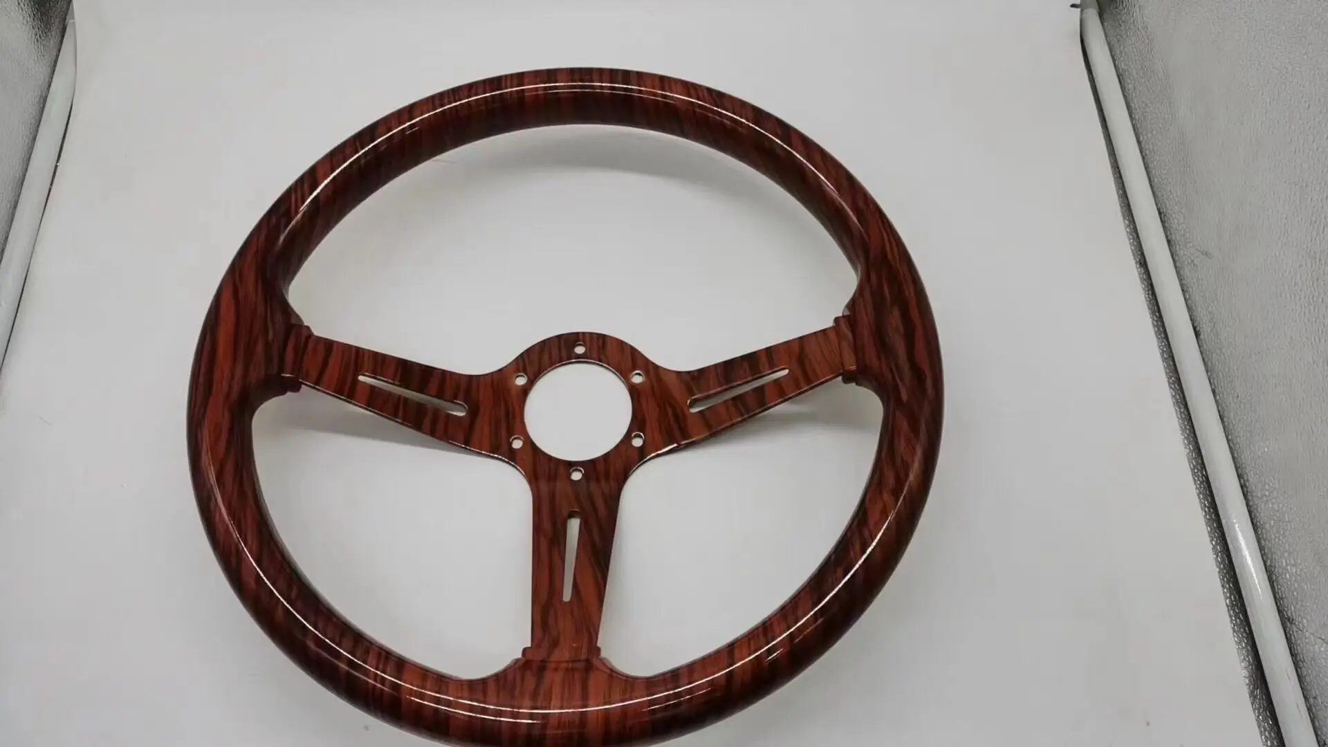 

Universal 14 Inch ABS Racing Steering Wheel 350mm Car Modification Peach Wood Color Sports Steering Wheel