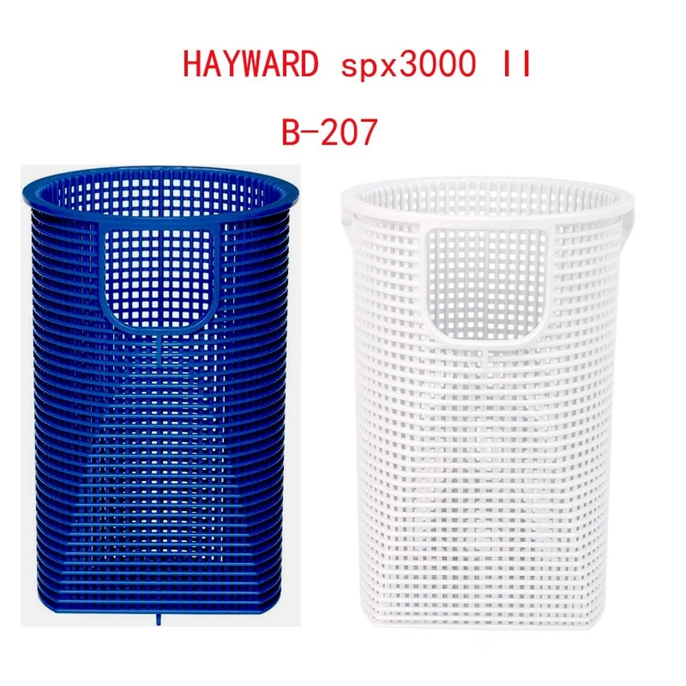 Cesta de Repuesto para Filtro Skimmer Hayward Super II SP3000 B-207, Plástico, 23 cm x 14.5 cm, Accesorio de Limpieza para Piscina, Blanco y Azul