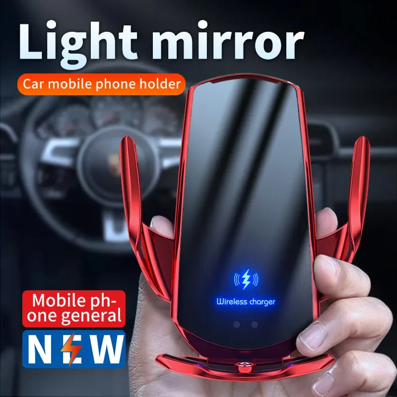 for Car Mobile Phone Holder Wireless Charger 15W Fast Charging Automatic Clamping Navigation Mount