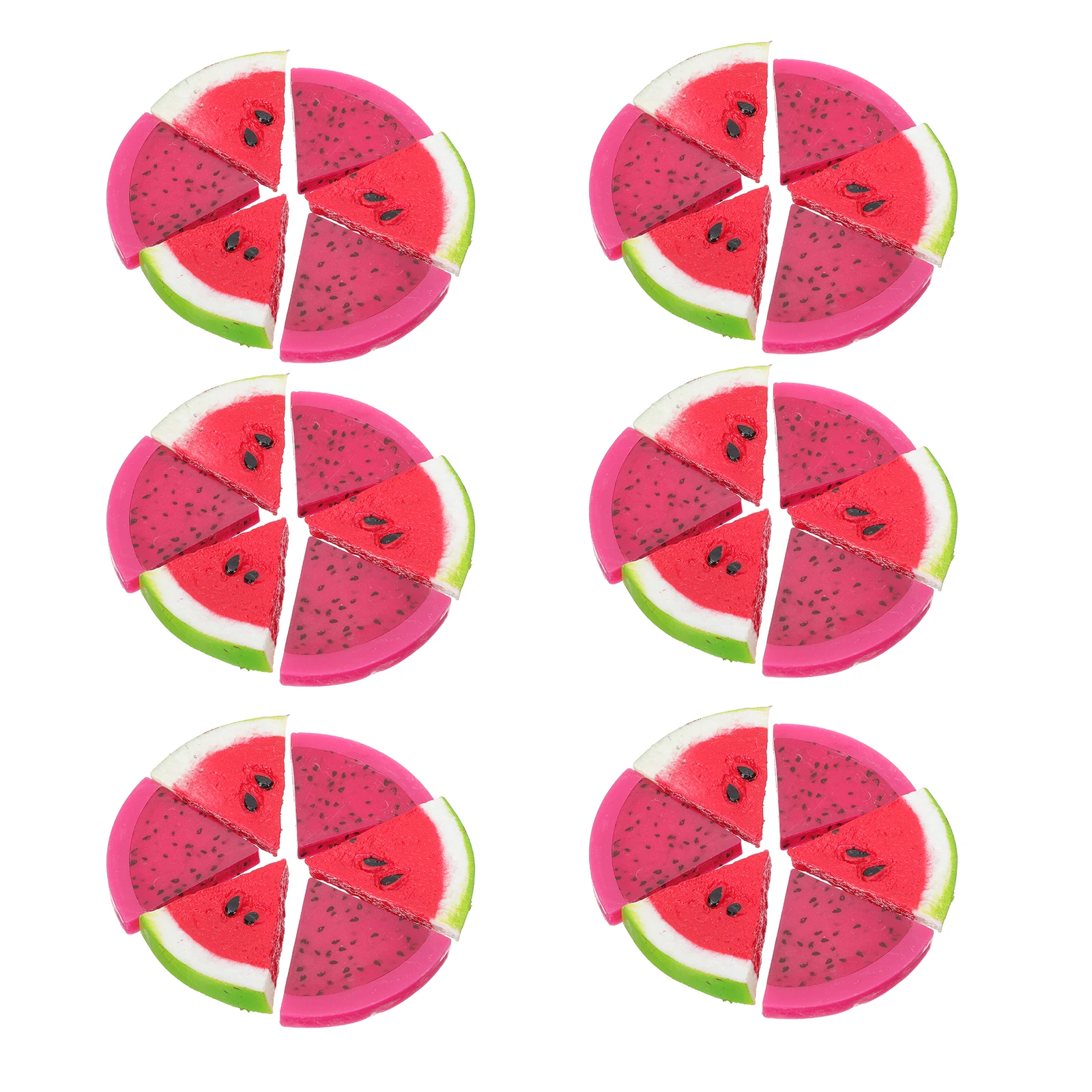 

Artificial Fruit Decoration Watermelon Slice Model Pitaya Ornament Soft Pvc Home Furnishing Simulated Fruit Kitchen Props Fake