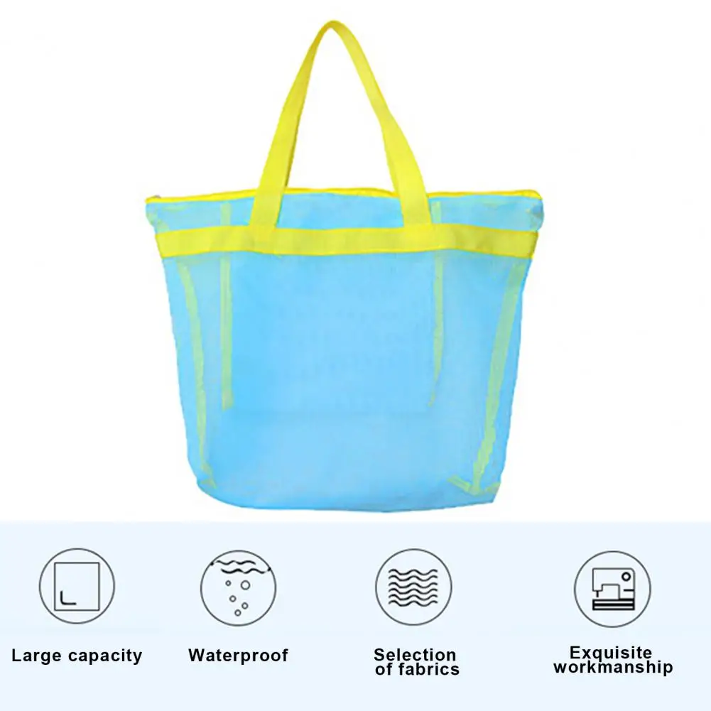 Sac de rangement de jouets pour enfants, sac de plage de capacité avec mailles à séchage rapide, caddie de douche portable pour dortoir, voyage pour shampoing