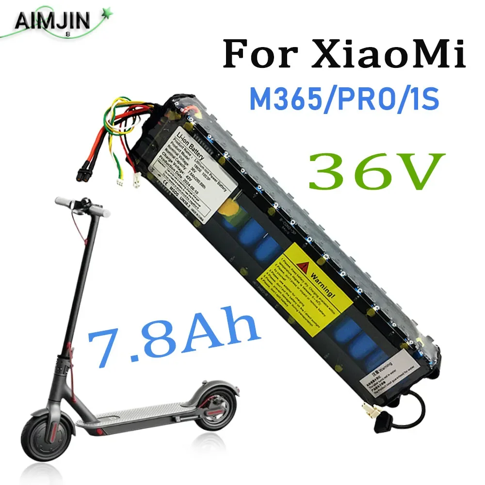 

36V Battery Pack For Xiaomi M365 10S3P 7800mAh Electric Scooter 18650 NE1003-H Cell Communication Interface Discharge Tail Ligh