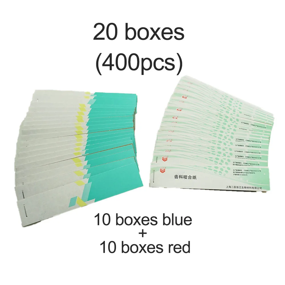 400pcs Dental Occlusal Paper Dentistry Articulating Paper Dentist Tools Dental Paper Material Dental Products Blue And Red