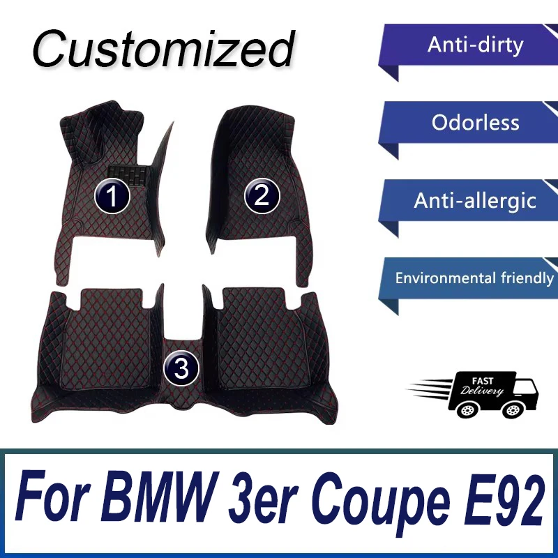 

Автомобильные коврики на заказ для BMW 3er Coupe E92 2005-2013 2 двери, авто ковры, аксессуары для ног