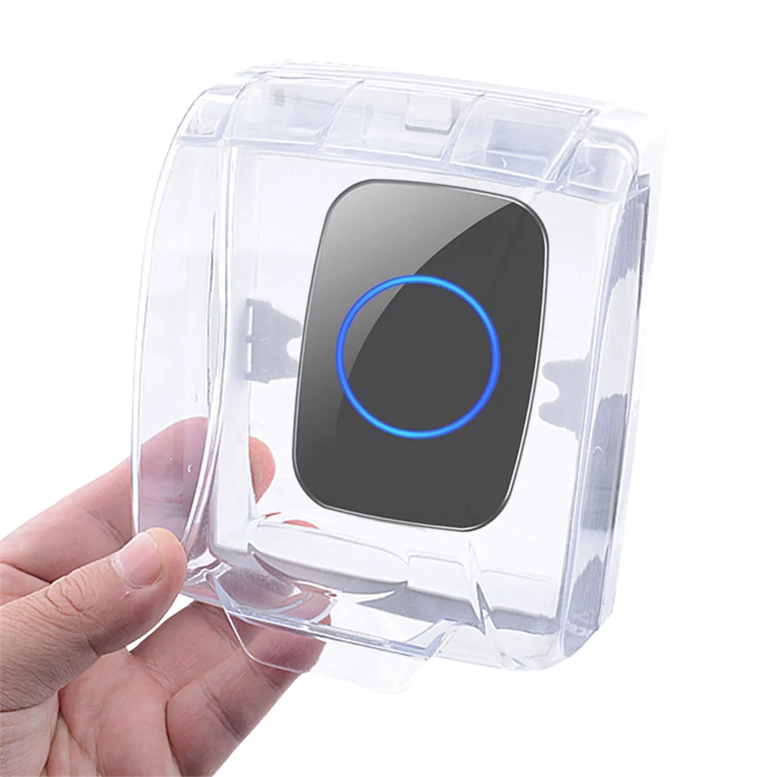 Doorbell Cover Transparent Wireless Doorbell Rain Cover Rainproof Wireless Doorbell Splash Proof Case Cover For Protective