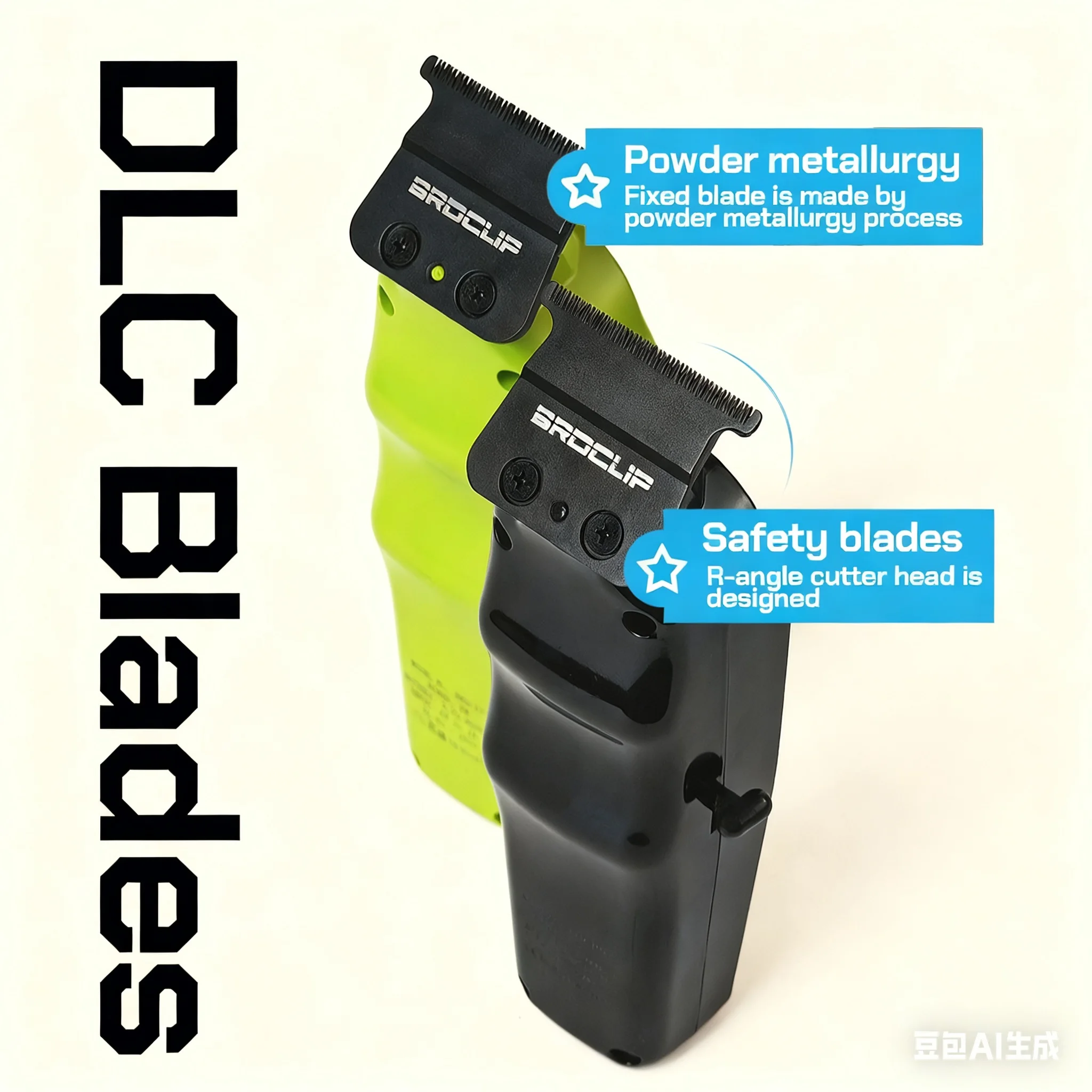 

Professional hair salon carving hair clipper BRD-107 8000RPM men's hair trimmer beard trimming tool green black razor