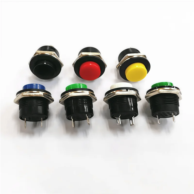 

R13-507 Series Pushbutton Switch 16MM Self-Resetting Pushbutton Switch Round Non-Self-Locking Pushbutton Toggle Switch
