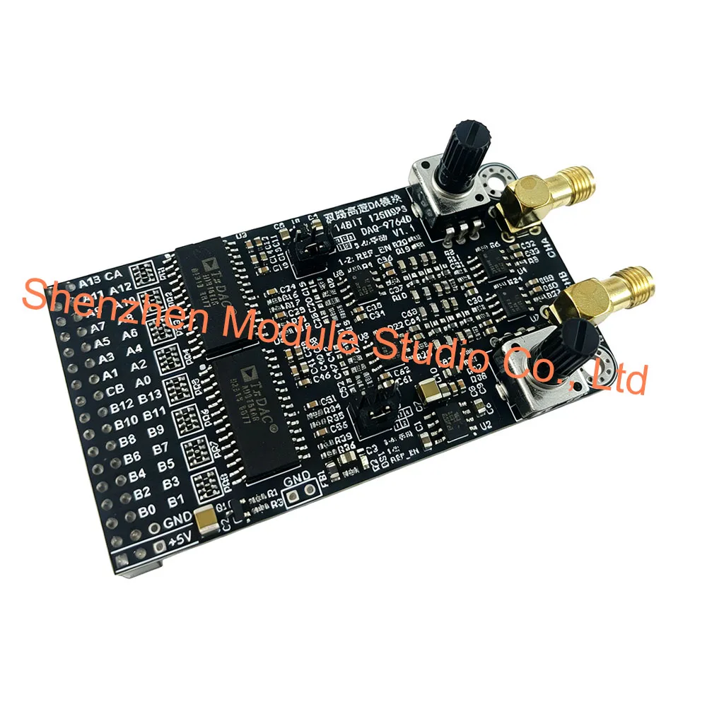 AD9764 Dual-Channel High-Speed DAC Module with 14-Bit Resolution 125 MSPS Update Rate, Parallel Interface for Waveform Synthesis