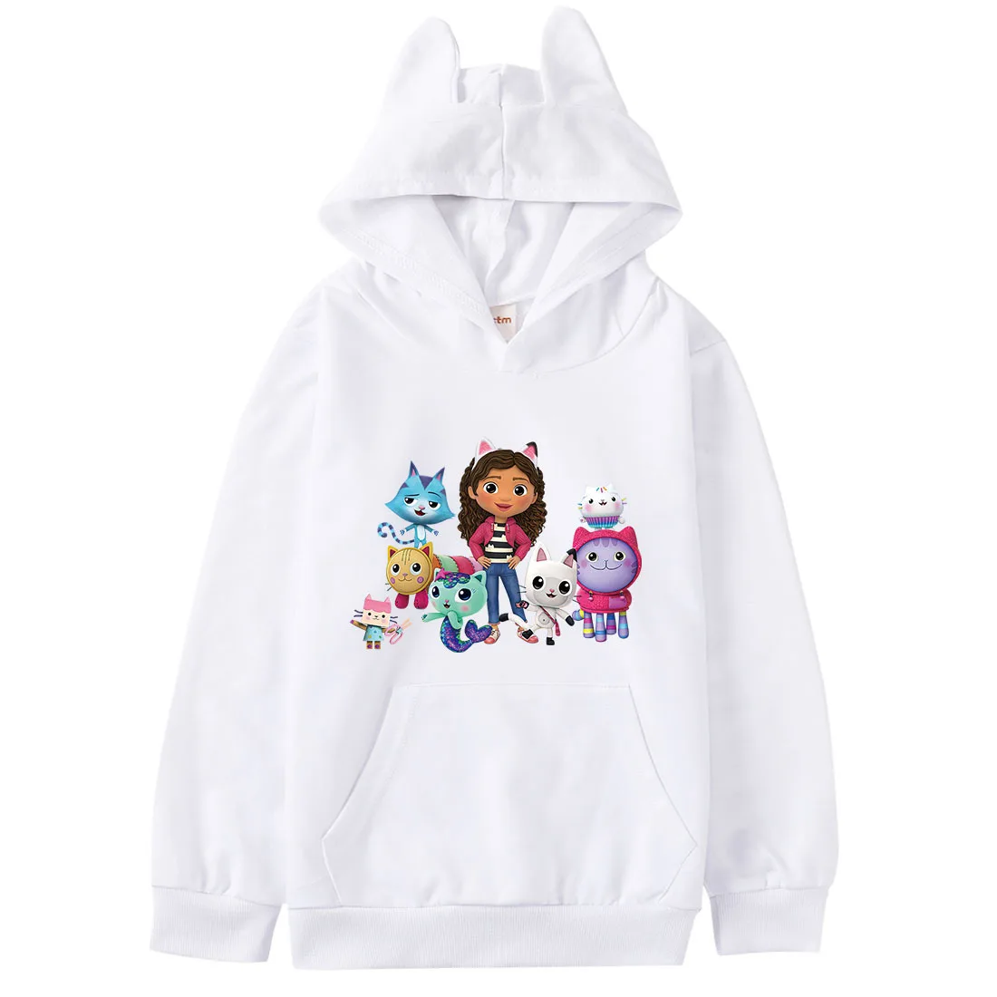 Gabby Style Hoodie kids cartoon jumper Toddler Girls Gaby Chat Clothes Baby Boys Long Sleeve Sweatshirts Children\'s Clothing