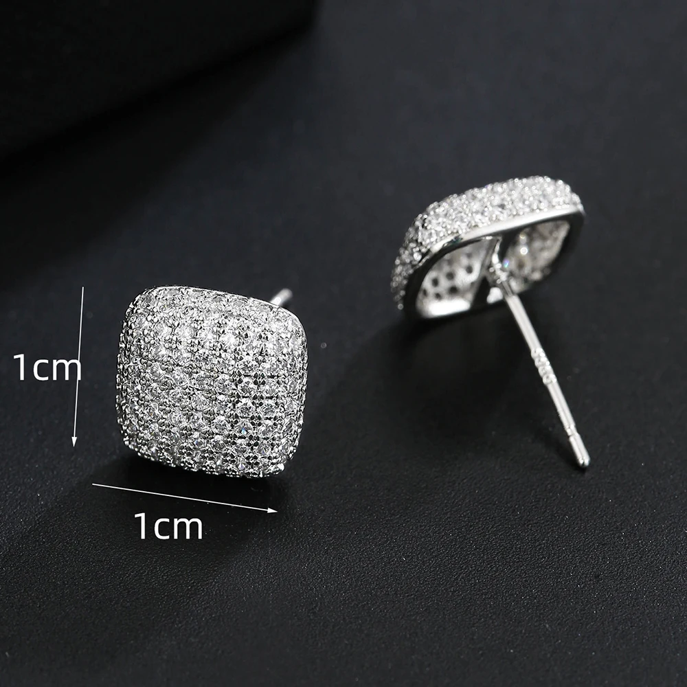 Emmaya New Arrival Classical Style Geometry Shape Earring With Shiny Tiny Zirconia Fancy Gift Fashion Banquet Charming Jewelry