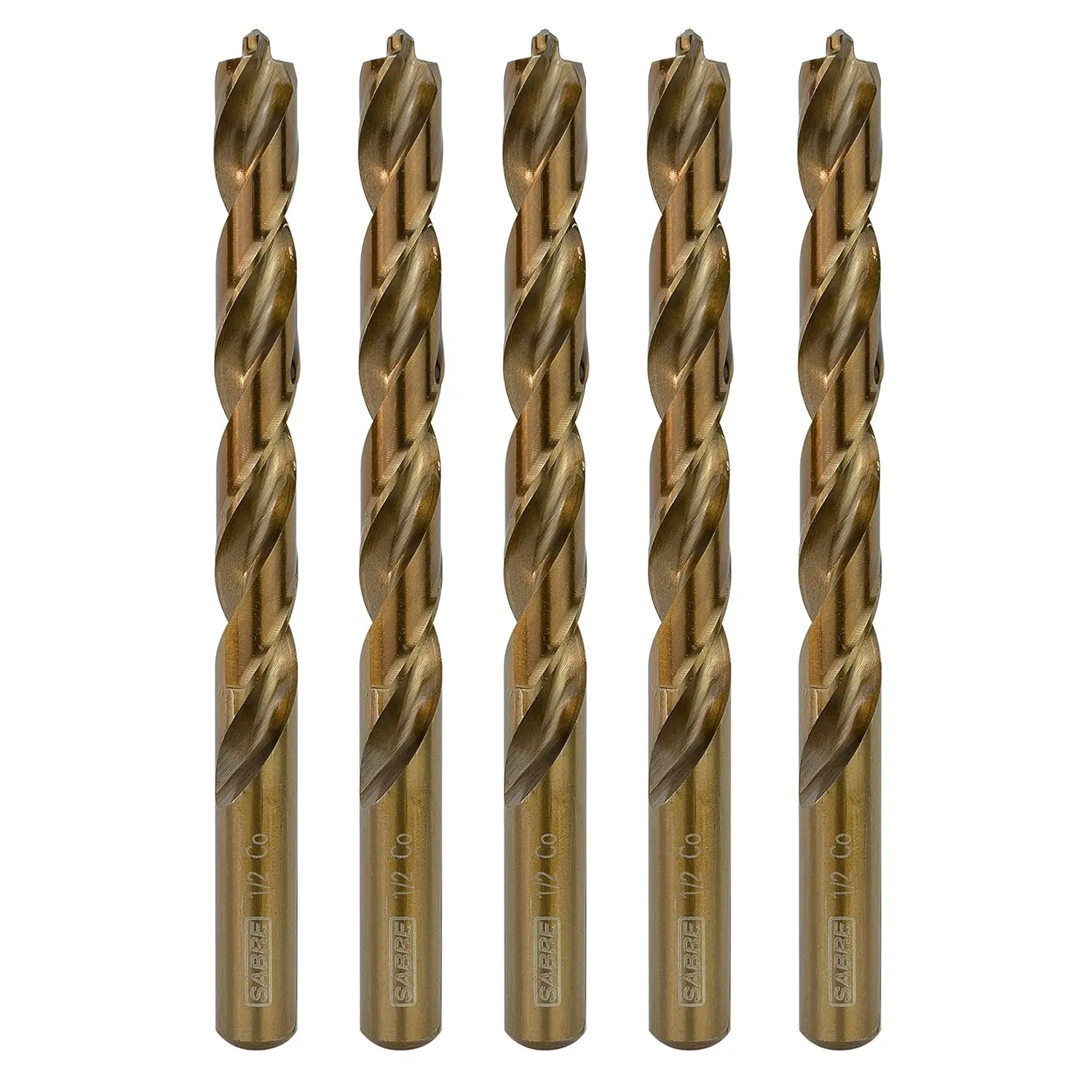 

Набор сверхпрочных кобальтовых сверл, 5 шт., 1/2 дюйма, для стали и твердых металлов