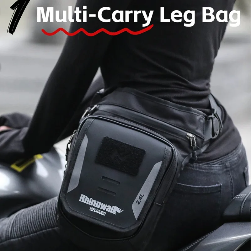 

Rhinowalk Motorcycle Multi-carry Leg Bag Motor Magnetic Tank Bag Multi-Pocket Design With Rain Cover Motorbike riding belt bag