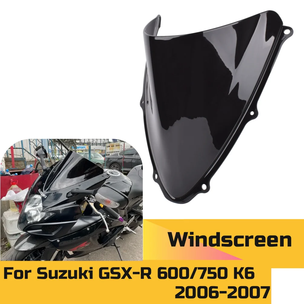

GSXR600 GSXR 750 лобовое стекло мотоцикла передний ветровой дефлектор экран щит для Suzuki GSX-R GSXR 600 750 K6 2006 2007