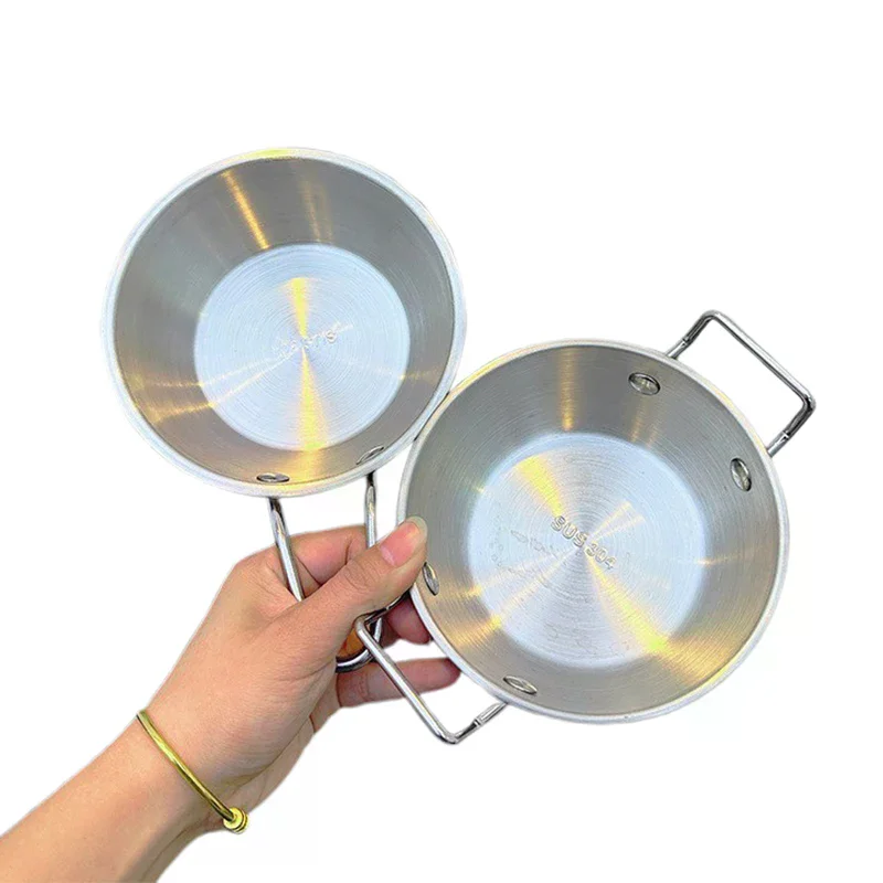 Solo Item Korean Culinary Style Bowl; Lasting Stainless Steel Rice Wine Cup; Double-Fisted Snacks Plate; Instant Ramen Bowl