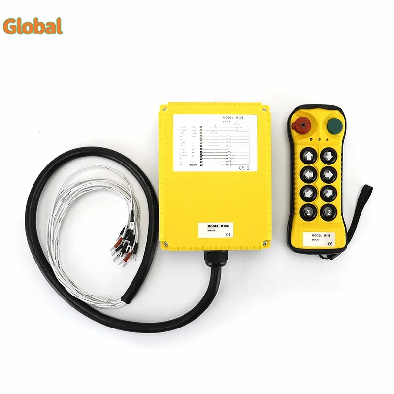 M108 8 buttons single speed Industrial Wireless Radio Crane Remote Control switches Hoist track Crane lift Controller