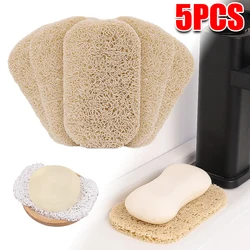 5/1PCS Soap Saver Pad Non-Slip Mildew Proof Self Draining Soap Pad Household PVC Soap Holder Kitchen Bathroom Cleaning Supplies