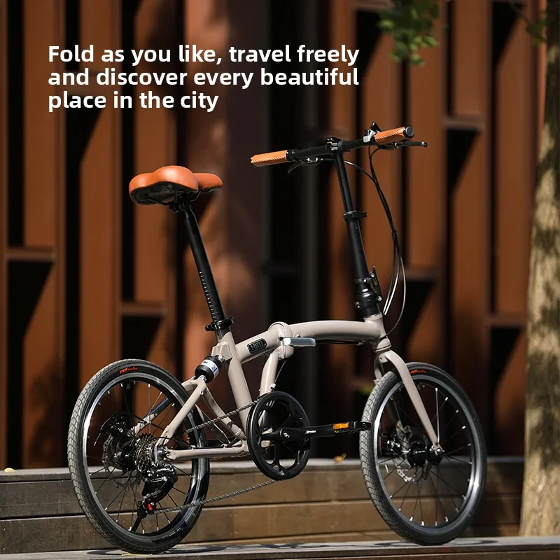20-Inch Folding Bicycle Aluminum Alloy Ultra-light Portable Male and Female Parent-child Disc Brake Shock Absorber