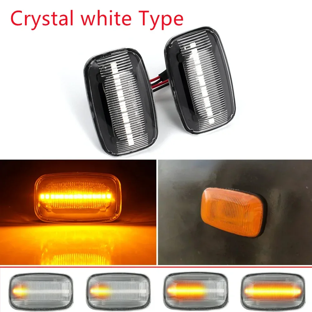 

Dynamic LED Sequential Blinker Lamps Turn Signal Side Marker Lights For Toyota Land cruiser Landcruiser 70 80 100 Series