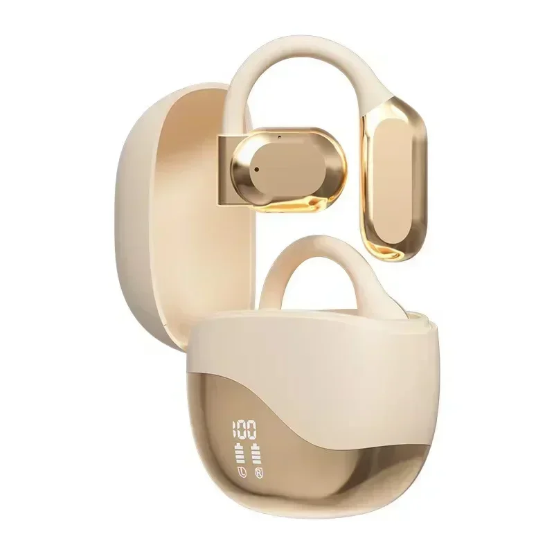 Wireless Earphones HIFI Bluetooth 5.4 Earhook Running Gaming Ear Phone with Digital Display Microphone for iPhone xiaomi Headset