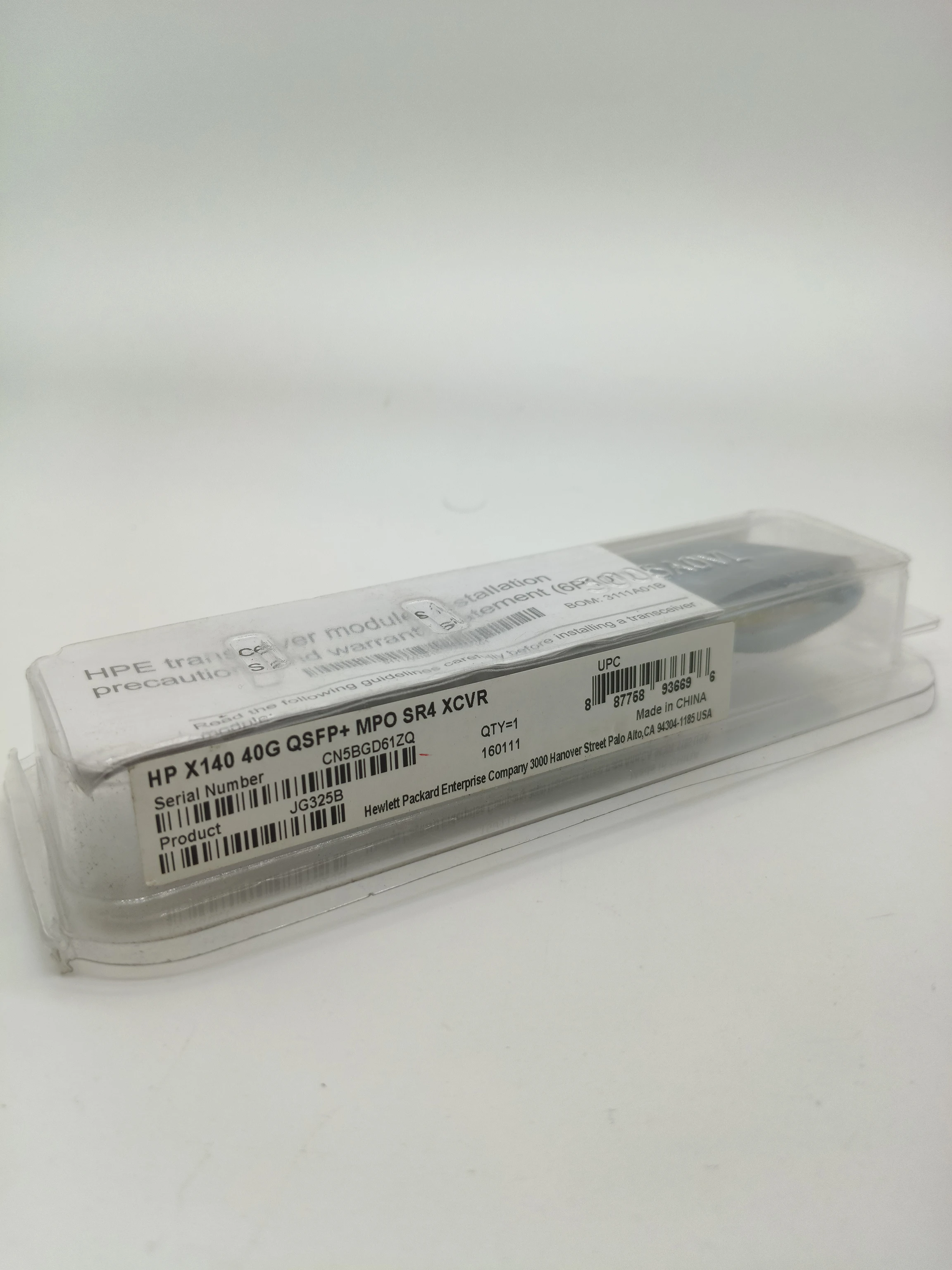 Genuine For HP JG325B HPE X140 40G QSFP+ MPO SR4 Optical Transceiver Module