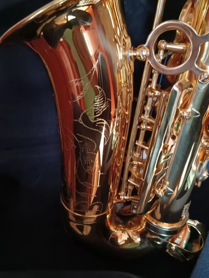 New Gold Sax Alto Saxophone High Quality E-flat Sax Professional Musical Instrument Brass Pearl Buttons With Case
