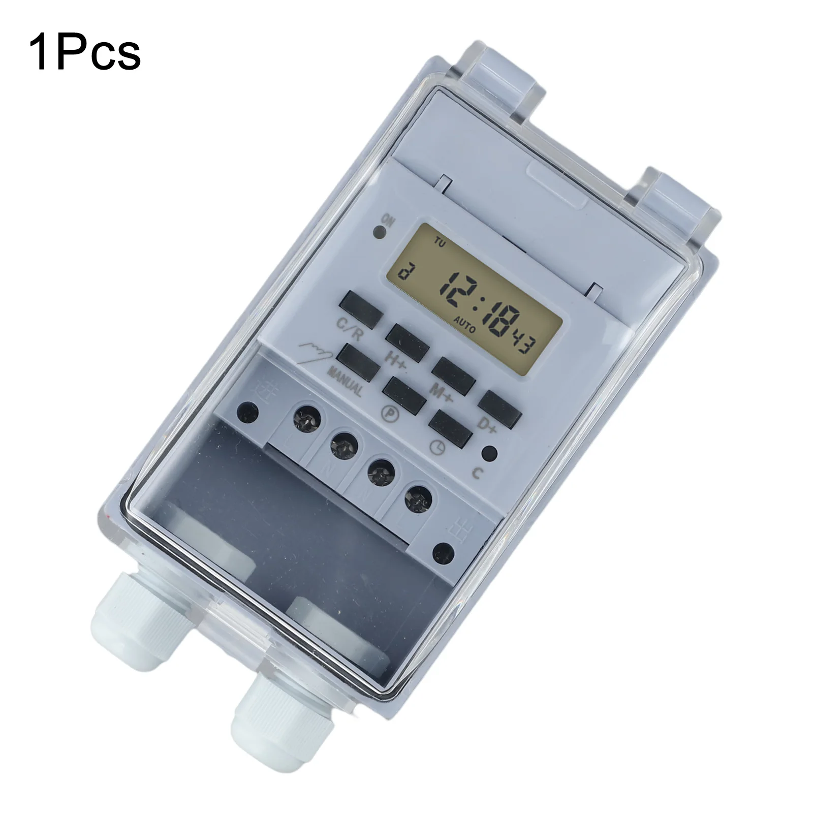 Time Controller Intelligent Timer With Key Lock LCD Display Plastic Transparent Wall-mountable 125X75X62mm 50Hz