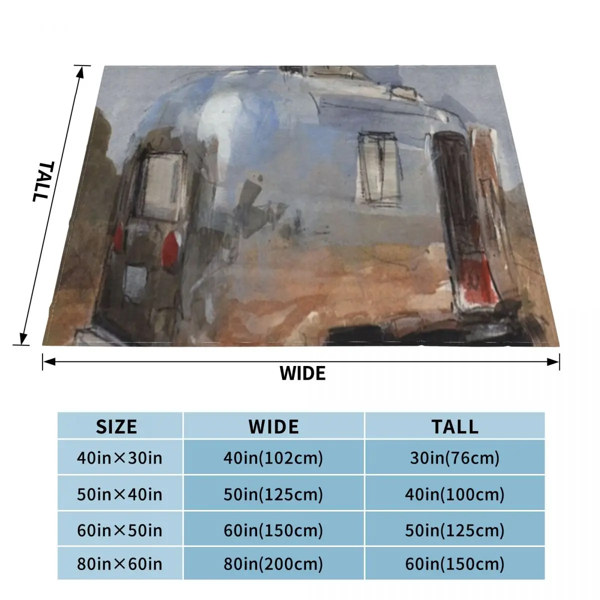 AIRSTREAM Throw Blanket Decoratives blankets ands Blankets