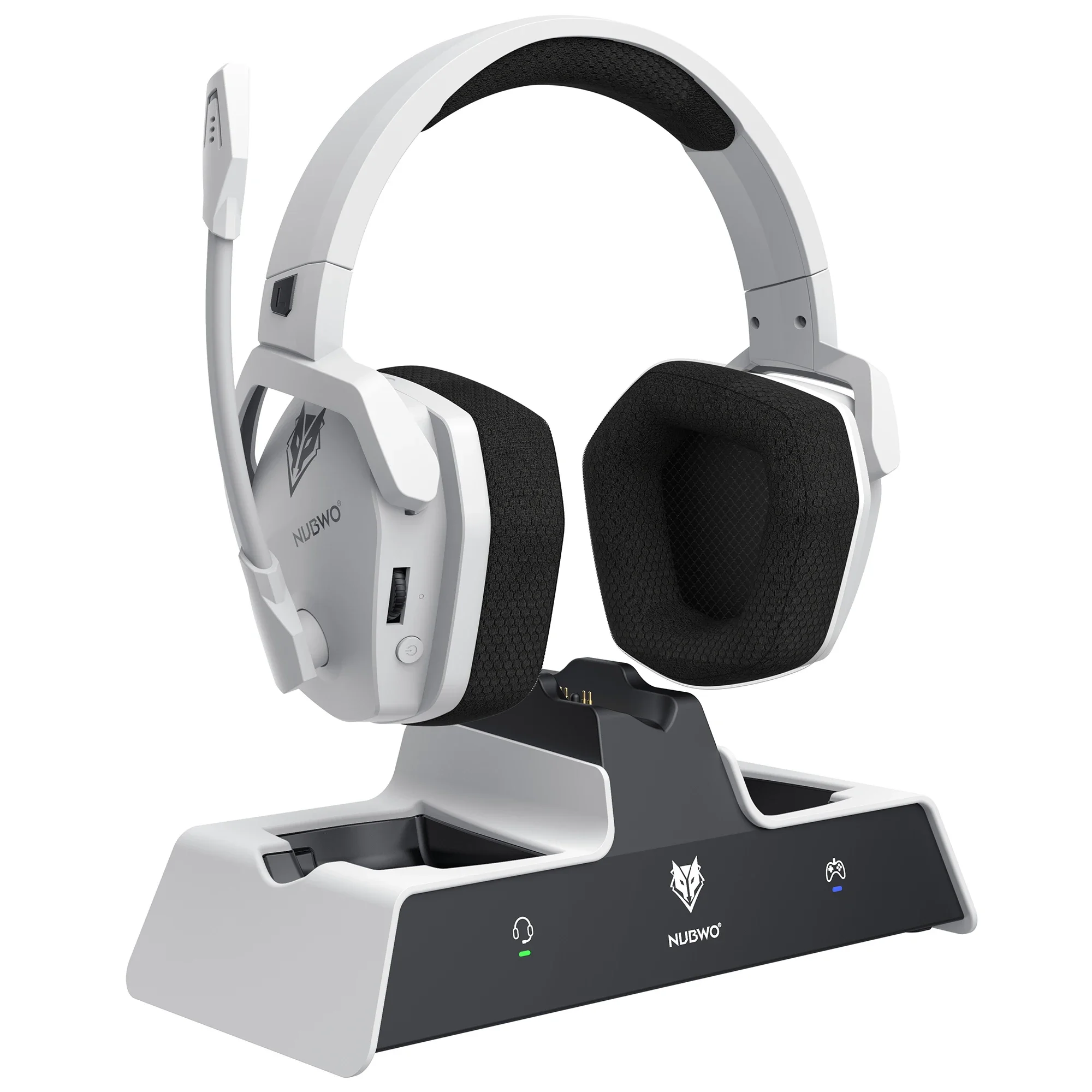 NUBWO G06 Dual Wireless Headsets Gamer 2.4GHz Bluetooth 5.3 Gaming Headphones with Microphone for PS5, PS4, PC, Mobile, Switch image 3