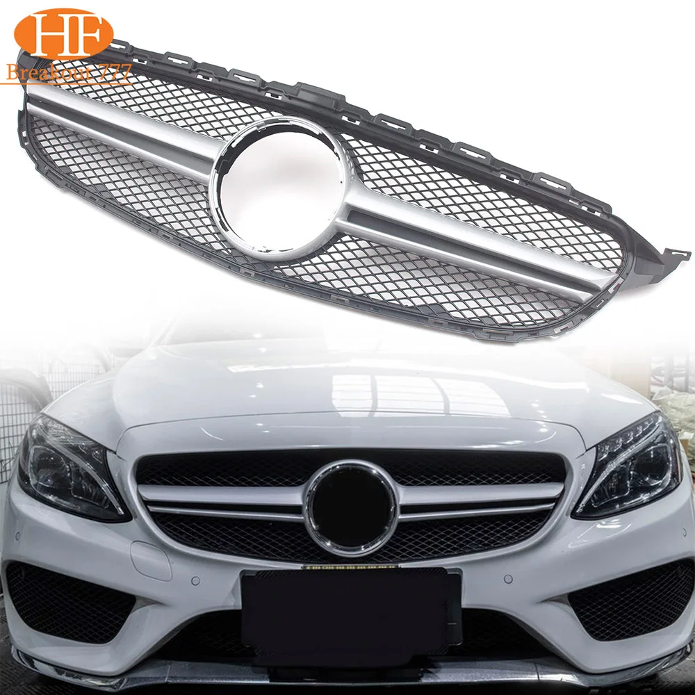 

AMG Style Car Front Bumper Grille Car Inlet Mesh Grill For Benz W205 C-CLASS 2015 2016 2017 2018