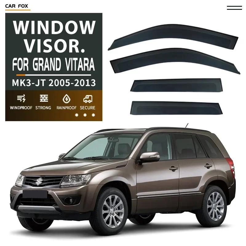 

Weathershie для Suzuki Grand Vitara 2005-2024 дефлекторы для вентиляционных отверстий дефлекторы для защиты от дождя Защита от солнца козырек для двери