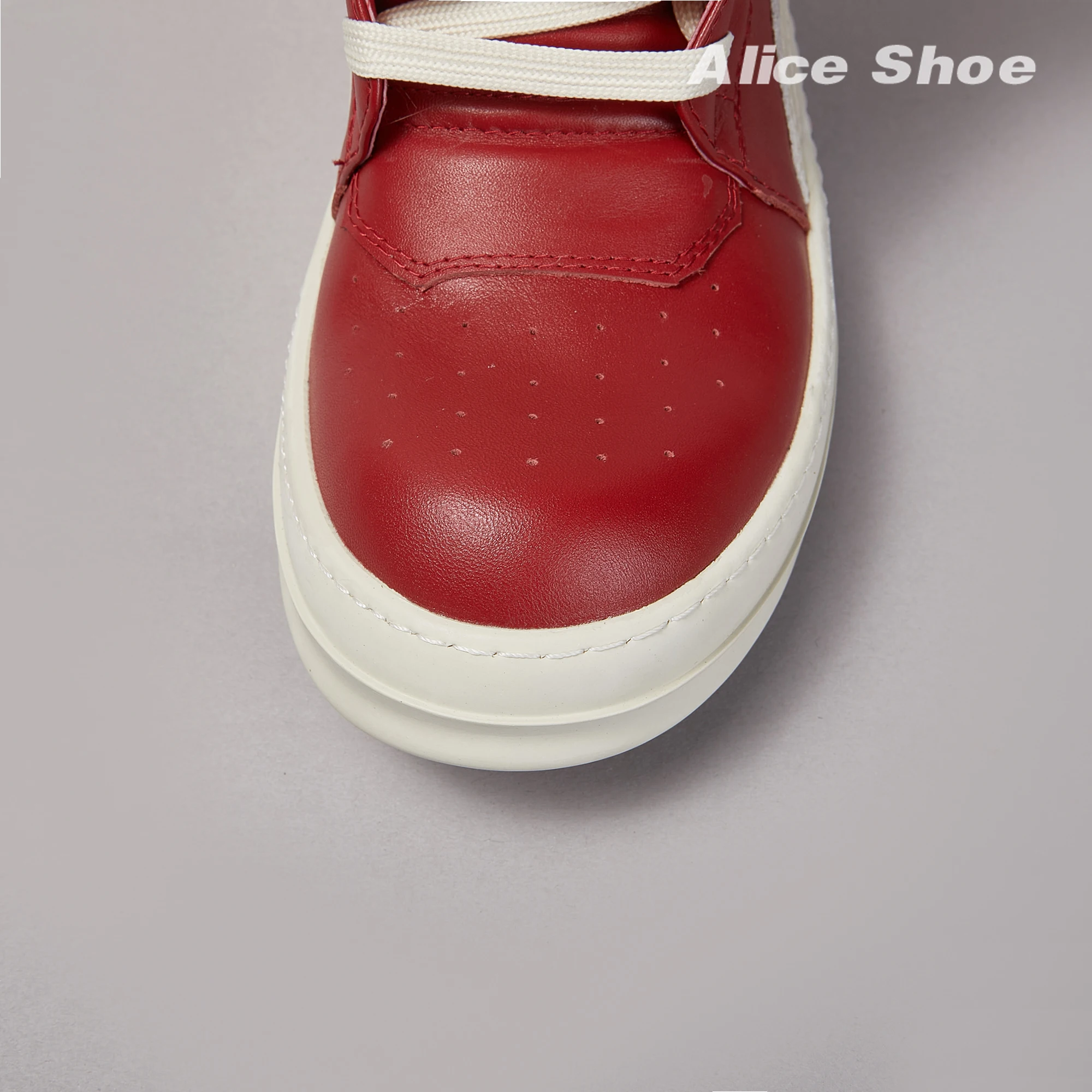 Ricks scarpe da uomo Casual High Top Sneaker da donna stivaletto rosso di qualità owen Geobasket Zip in pelle stringata scarpa piatta con suola